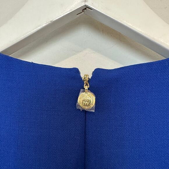 NWT Brooks Brothers Red Fleece Dress Royal Blue Wool Blend Short Sleeve Pencil 0 - Picture 6 of 10